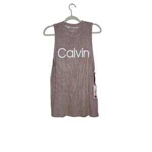 💥NWT Calvin Klein Women’s Muscle Tank Pink Animal Print Size Small